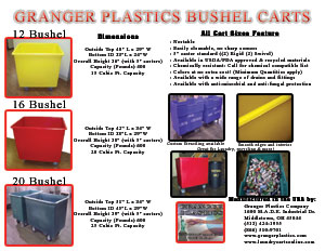 16 Bushel Cart, Granger 16 Bushel, Granger Laundry Cart, Granger Step Truck, Recycling Cart, Laundry Tote